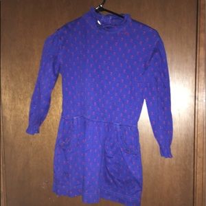 Long Sleeve Patterned Dress with Pockets
